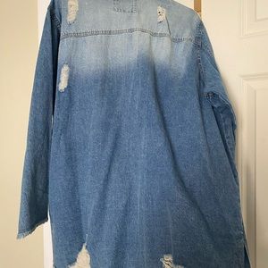 NWT Plus size oversized denim jacket